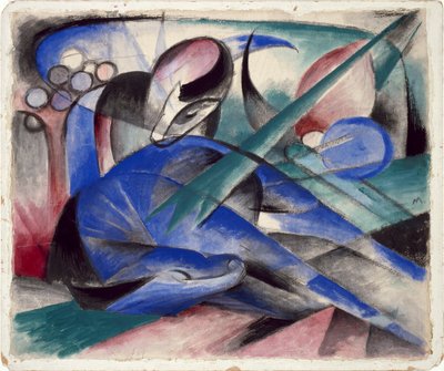 Cavalo sonhando de Franz Marc